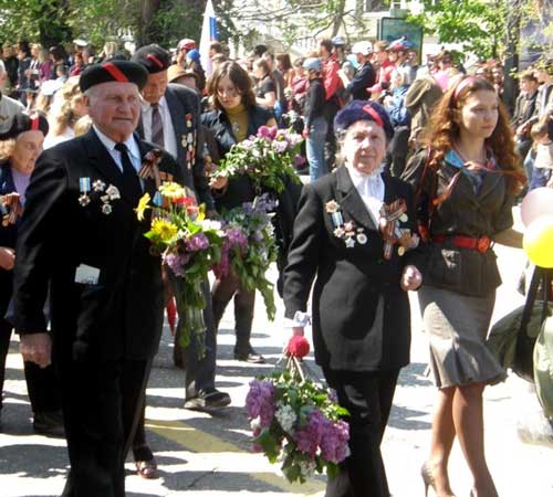 Женщины фронтовики. Севастополь. Парад 9 Мая 2009г.