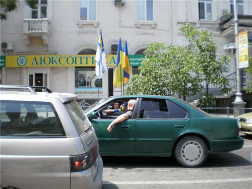 Автопробег, посвященный Дню флота Украины. Севастополь 4 июля 2009 г.